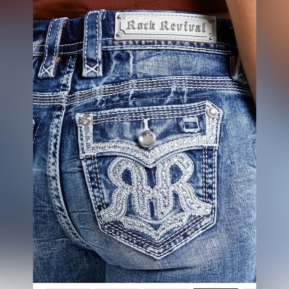 ‼️Rock Revival Womens Bootcut Jeans 26 Nadine‼️ WORN ONCE ‼️RETAIL $179 - Picture 5 of 14